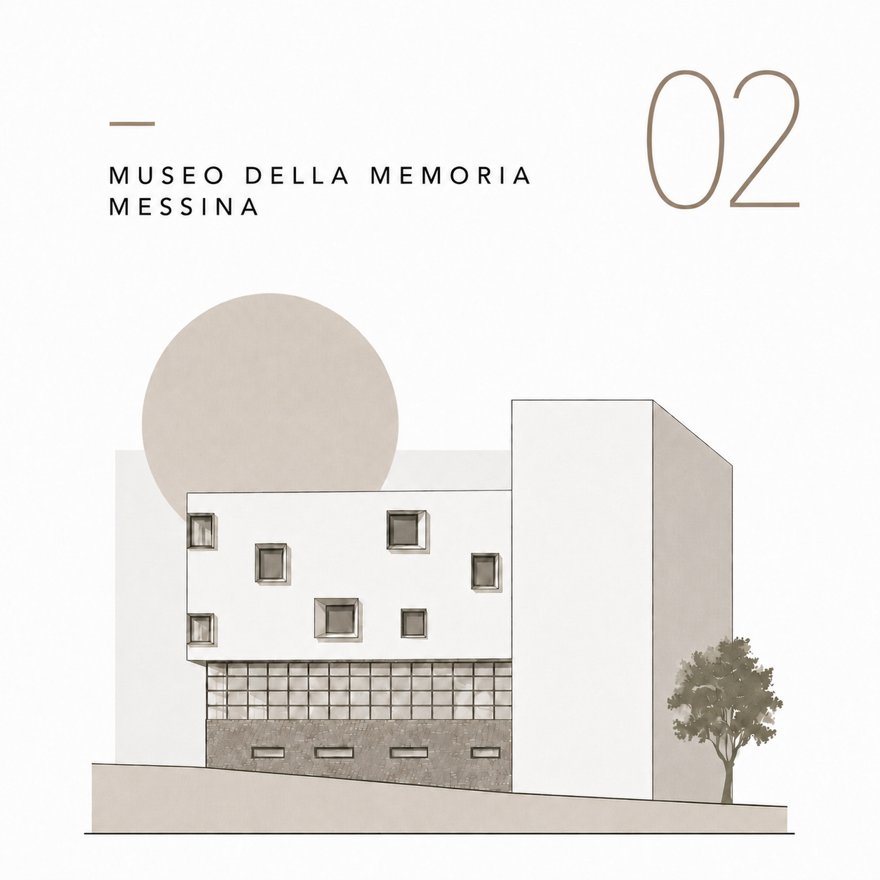 Assonometria del museo della memoria, Messina