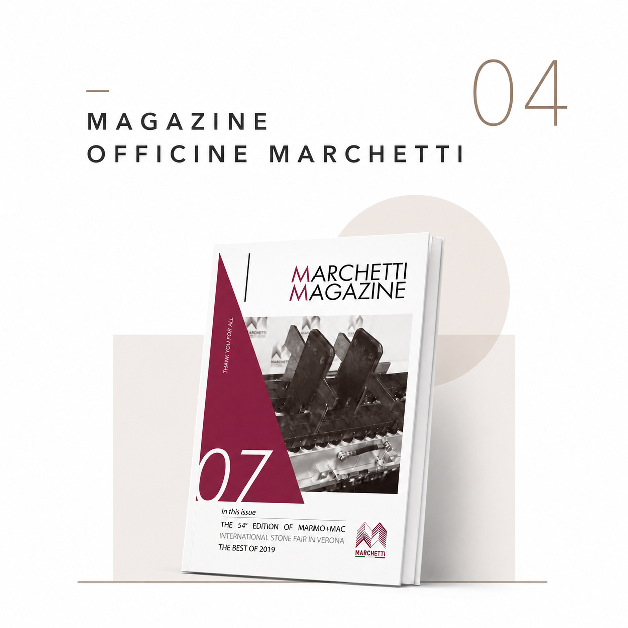 Copertina del magazine aziendale Officine Marchetti